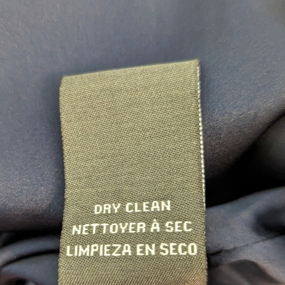 Vera Wang Dress Chiffon Long Gown Navy Blue Strapless Formal Black Tie Womens 6 - Picture 12 of 13